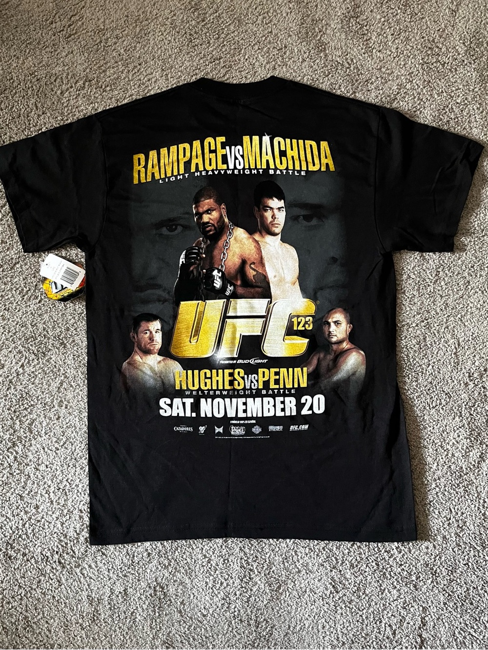 UFC 123 - 'Rampage vs Machida' Event Tee - 2010 - Men’s Size M